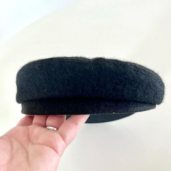 Greek Fisherman Cap Vintage Black Wool Blend Made in Greece Size‎ 7 - Picture 8 of 11